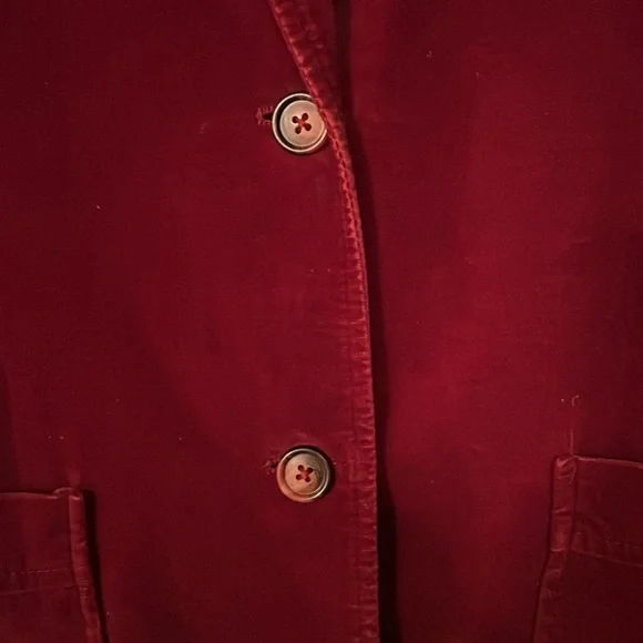 vintage velvet maroon jacket - Picture 4 of 9